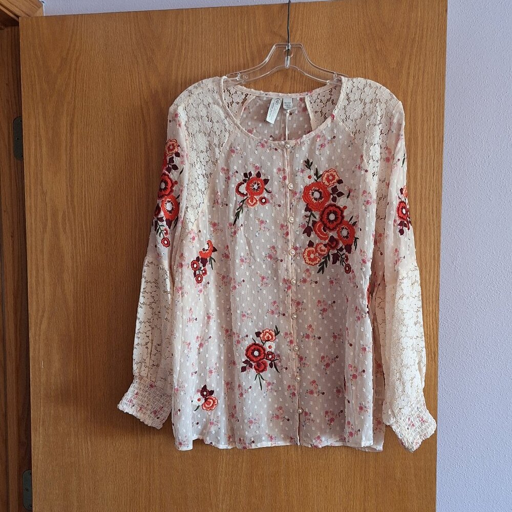 Woman's Blouse Long Sleeve Pink
